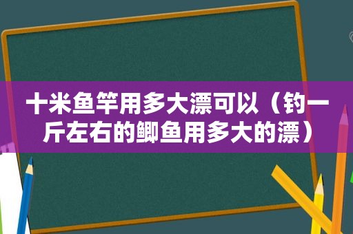 十米鱼竿用多大漂可以（钓一斤左右的鲫鱼用多大的漂）