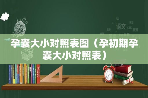 孕囊大小对照表图（孕初期孕囊大小对照表）