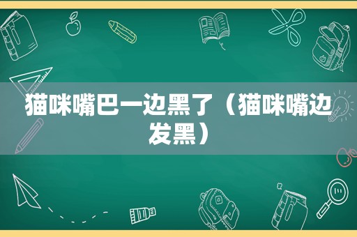 猫咪嘴巴一边黑了（猫咪嘴边发黑）