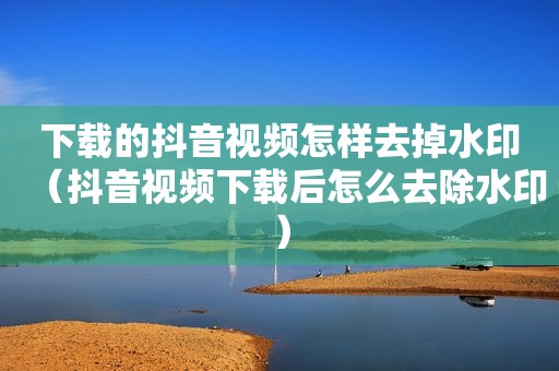 下载的抖音视频怎样去掉水印（抖音视频下载后怎么去除水印）