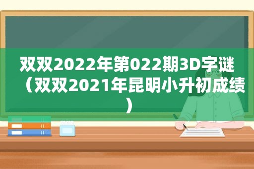 双双2022年第022期3D字谜（双双2021年昆明小升初成绩）