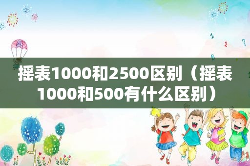 摇表1000和2500区别（摇表1000和500有什么区别）