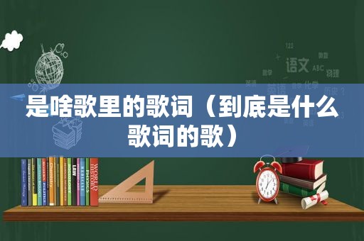 是啥歌里的歌词（到底是什么歌词的歌）