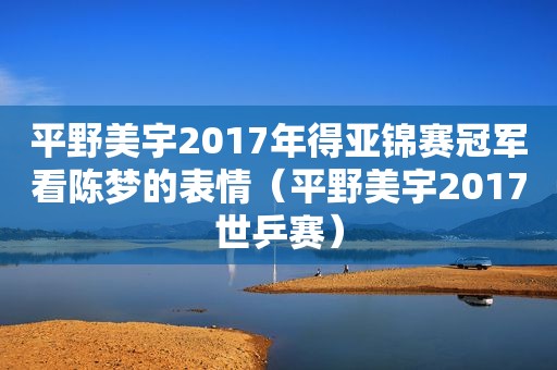 平野美宇2017年得亚锦赛冠军看陈梦的表情（平野美宇2017世乒赛）