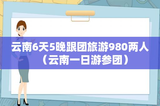 云南6天5晚跟团旅游980两人（云南一日游参团）