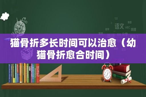 猫骨折多长时间可以治愈（幼猫骨折愈合时间）