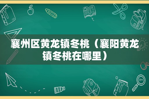 襄州区黄龙镇冬桃（襄阳黄龙镇冬桃在哪里）