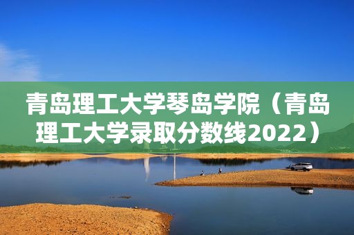 青岛理工大学琴岛学院（青岛理工大学录取分数线2022）