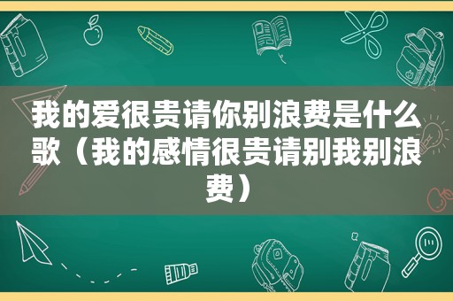 我的爱很贵请你别浪费是什么歌（我的感情很贵请别我别浪费）