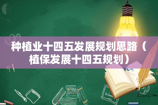 种植业十四五发展规划思路（植保发展十四五规划）