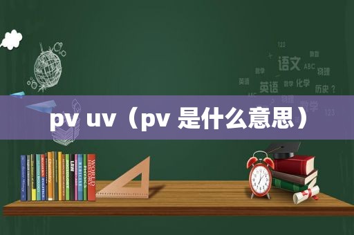 pv uv（pv 是什么意思）