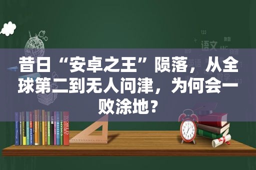 昔日“安卓之王”陨落，从全球第二到无人问津，为何会一败涂地？