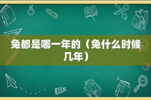 兔都是哪一年的（兔什么时候几年）