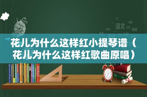 花儿为什么这样红小提琴谱（花儿为什么这样红歌曲原唱）