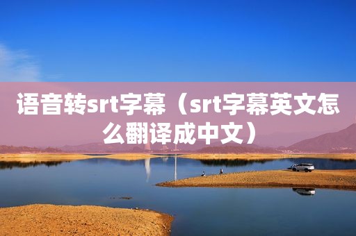 语音转srt字幕（srt字幕英文怎么翻译成中文）