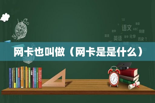 网卡也叫做（网卡是是什么）