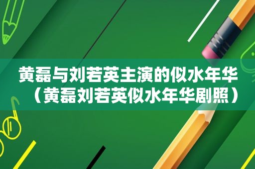 黄磊与刘若英主演的似水年华（黄磊刘若英似水年华剧照）