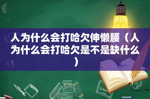 人为什么会打哈欠伸懒腰（人为什么会打哈欠是不是缺什么）