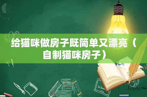 给猫咪做房子既简单又漂亮（自制猫咪房子）