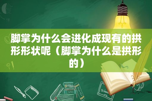 脚掌为什么会进化成现有的拱形形状呢（脚掌为什么是拱形的）