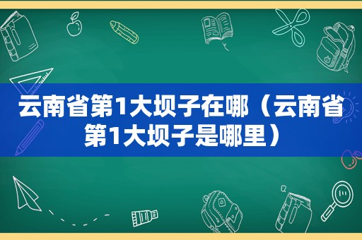 云南省第1大坝子在哪（云南省第1大坝子是哪里）