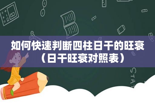 如何快速判断四柱日干的旺衰（日干旺衰对照表）