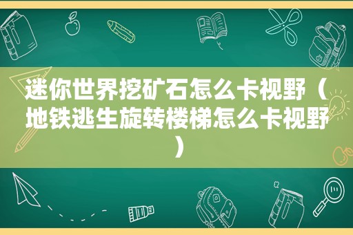 迷你世界挖矿石怎么卡视野（地铁逃生旋转楼梯怎么卡视野）