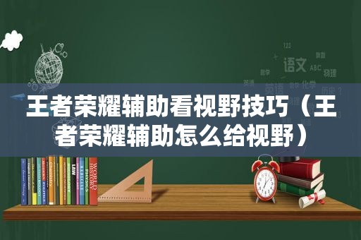 王者荣耀辅助看视野技巧（王者荣耀辅助怎么给视野）