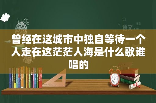 曾经在这城市中独自等待一个人走在这茫茫人海是什么歌谁唱的