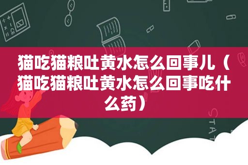 猫吃猫粮吐黄水怎么回事儿（猫吃猫粮吐黄水怎么回事吃什么药）