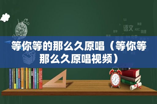 等你等的那么久原唱（等你等那么久原唱视频）