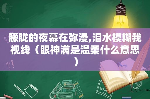 朦胧的夜幕在弥漫,泪水模糊我视线（眼神满是温柔什么意思）