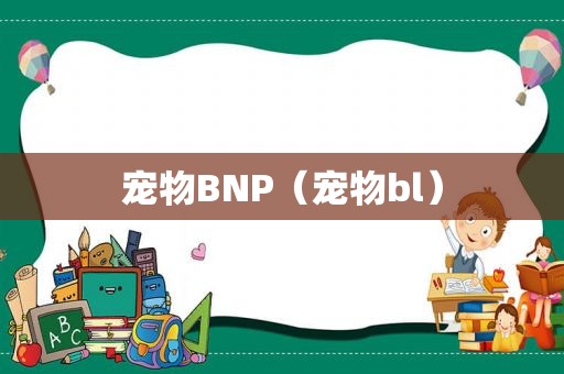 宠物BNP（宠物bl）