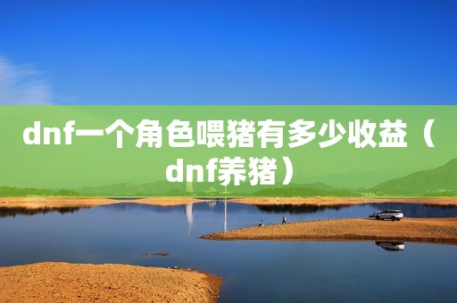 dnf一个角色喂猪有多少收益（dnf养猪）