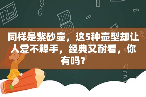 同样是紫砂壶，这5种壶型却让人爱不释手，经典又耐看，你有吗？