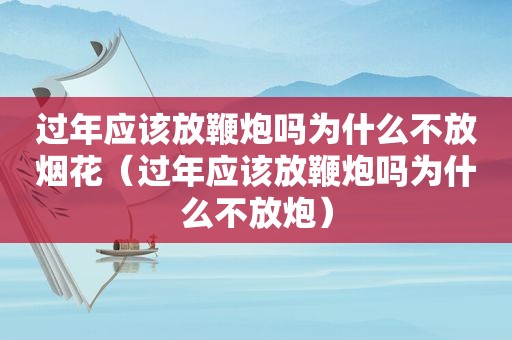 过年应该放鞭炮吗为什么不放烟花（过年应该放鞭炮吗为什么不放炮）