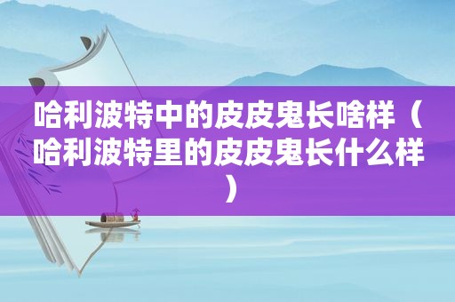 哈利波特中的皮皮鬼长啥样（哈利波特里的皮皮鬼长什么样）