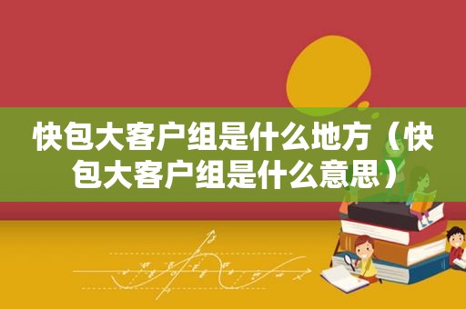 快包大客户组是什么地方（快包大客户组是什么意思）