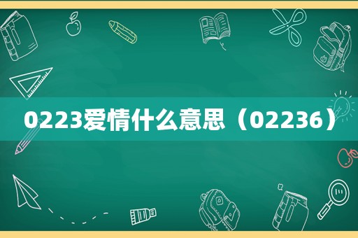 0223爱情什么意思（02236）