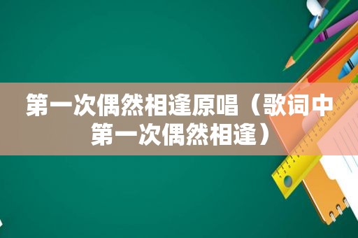 第一次偶然相逢原唱（歌词中第一次偶然相逢）