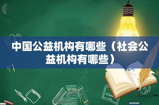 中国公益机构有哪些（社会公益机构有哪些）