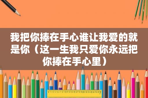 我把你捧在手心谁让我爱的就是你（这一生我只爱你永远把你捧在手心里）