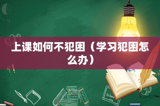 上课如何不犯困（学习犯困怎么办）