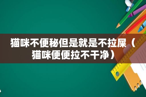 猫咪不便秘但是就是不拉屎（猫咪便便拉不干净）