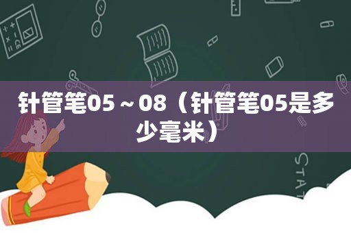 针管笔05～08（针管笔05是多少毫米）