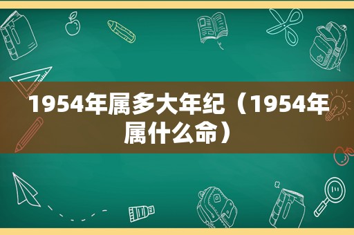 1954年属多大年纪（1954年属什么命）