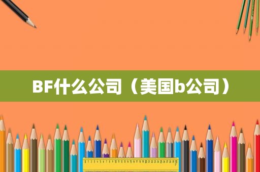 BF什么公司（美国b公司）