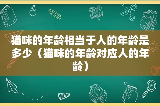 猫咪的年龄相当于人的年龄是多少（猫咪的年龄对应人的年龄）