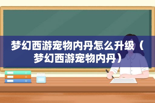 梦幻西游宠物内丹怎么升级（梦幻西游宠物内丹）