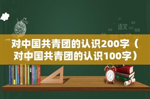 对中国共青团的认识200字（对中国共青团的认识100字）